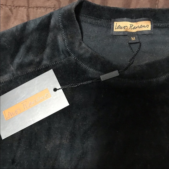 Lenor Romano Velour Men’s Sweater Shirt - Picture 3 of 5